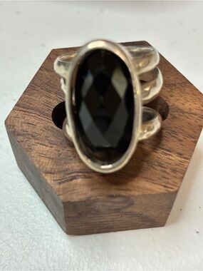 Silpada Black Onyx Faceted Oval Sterling Silver Ring